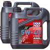 LIQUIMOLY 2x Liqui Moly 1685 Motorbike 4T Motorrad Synth Sport Street Race 5W-40 4L