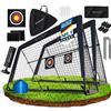 Kesser Set di 2 porte da calcio KESSER® | Fantastico regalo per bambini, per uso interno ed esterno in giardino: antiscivolo - Accessori per l'allenamento inclusi: coni, bersaglio, borsa sportiva, pompa per palloni
