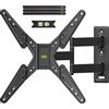 Famanu Supporto a parete per TV Famanu, braccio lungo, girevole e inclinabile, compatibile con standard VESA fino a 400x400 mm, per televisori da 26 a 55 pollici