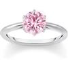 THOMAS SABO Anello da donna in argento sterling 925 con pietra brillante rosa, TR2474-051-9-60