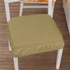 PETTI Artigiani Italiani Cuscini per Sedie con Elastico in Tinta Unita, Coprisedia 40x40 cm, Set da 6 Pezzi, Lavabili, 100% Poliestere, Beige