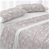 Burrito Blanco | Completo Lenzuola in Cotone | Letto da 150 cm. (+Misure Disponibili) | Design 637 | Colore Nude (150 x 190/200 cm)