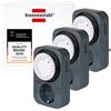 Brennenstuhl Set di 3 timer MZ 20, presa meccanica con timer