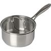 PYREX, Infinity, casseruola con coperchio, diametro 18 cm, manico fisso, acciaio inossidabile, senza PFAS, acciaio inossidabile, adatto a tutti i piani cottura, tra cui induzione e forno