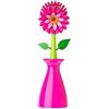 VIGAR 6517 Flower Power Spazzola di plastica Stoviglie Vaso Rose 5 x 5 x 15 cm