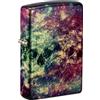 Zippo Galaxy Skull - Accendino a forma di teschio galassia, ottone invecchiato 540°, fusione, ricaricabile, riutilizzabile, design antivento, scatola regalo, made in USA