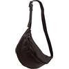 SH Leder Fania G697 - Borsa da donna in vera pelle a tracolla, unisex, per festival, viaggi, taglia media, 37 x 21 cm, marrone scuro., Grande
