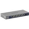 NETGEAR (GS108X) Switch non gestibile 1 Gigabit/10 Gigabit Ethernet a 8 porte - Con 1 porta SFP+ 10 Gigabit, posizionamento su desktop o rack e protezione a vita