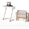 MEUBLE COSY Scrivania Pieghevole Tavolino da Letto Altezza Regolabile Tavolo da Caffè Senza montaggio per Ufficio Soggiorno Camera da Letto Studio con Porta Bicchiere, Beige