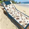 L'Emporio Casa Telo Mare Piscina con tasche e Cuscino - sdraio lettino Digitale in morbida Microfibra di Poliestere (Conchiglie)