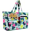 ISEYOU Borsa Mare Grande XXL Famiglia, Borsa Spiaggia con Chiusura Zip e Impermeabile, Leggera e Pieghevole, Multitasche ad Ampia Capacità Borsello Tracolla Donna per Shopping, Viaggio, Campeggio