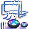 SUNNOW Pallone Calcio Fluttuante - 3-in-1 Ricaricabile Air Hover Calcio Bambini con 2 Porta da Calcio per Bambini Pallone Fluttuante Giocattoli Sportivi per Bambini 3 4 5 6 7 8-12 Anni Natale Regalo