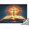 TVJOFXPWXNVU Ispirazione puzzle religioso 1000 pezzi per adulti carta tema cristiano educativo decorazione casa 38x26cm/1000pcs