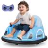 COSTWAY Autoscontro Elettrico per Bambini, Macchina Elettrica per Bambini con Luci LED, Connessione Wireless, Musica Giro a 360°, Macchina Cavalcabile per Bambini 18+ Mesi (Blu)
