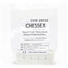 Chessex Chx-29032 Busta 10 Dadi Vuoti 6 Facce Opachi, Bianco