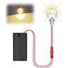 YOUYIKE Mini LED a Batteria, Micro LED Modellismo Luci Decorazioni per La Casa Delle Mini Bambole, DIY Miniatura Modello (Bianco)