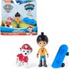 Paw Patrol, Set di personaggi Marshall con Daring Danny X con skateboard, giocattoli per bambini e bambine da 3 anni in su