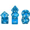 QUARKZMAN 7 Pezzi Set Di Dadi Poliedrici Dadi In Acrilico Blu Trasparente