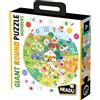 Headu Giant Round Puzzle Numbers Gioca e Conta nella Fattoria Mu55621 Puzzle Educativi per Bambini età 3+ Made in Italy