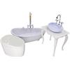 PawwJoy Set di accessori da bagno per casa delle bambole in scala 1/6 con vasca da bagno in miniatura, WC e modello lavabo per action figure da 30 cm