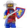 BRICK Flip Lego Ritter - Set di statuette da cavaliere di leone #1 con spada, scudo e casco da cavaliere, un complemento ideale per ogni castello e altri mattoncini da costruzione medievale, originale Lego Lion