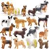 DOITEM Figure di cani per Bambini, 12pcs Figurine di Cuccioli Realistici in Plastica Piccolo Cane Cake Topper Giocattoli Educativi di Apprendimento Toppers Regalo di Compleanno per Bambini e Ragazzi