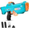 Cheffery Pistola ad Acqua Elettrica, Fucile ad Acqua Autoadescanti Pistole ad Acqua con Portata 8-10m, Luce, Capacità 450ml Giocattolo Acquatico per Estate Giardino Piscina Spiaggia (Blu)