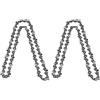 Klanata Catena per motosega a 2 pezzi 40 62DL 18 pollici Passo 3/8 pollici Calibro .050 pollici 62 Maglie di azionamento Catena per in acciaio legato per la lavorazione del legno, il (1862 nodi)