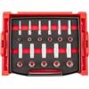 TEKTON SHD92705 - Set di chiavi a bussola a 12 punte con cassetto superiore aperto e rack, 22 pezzi (3/8-1)