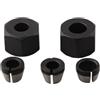 EfforPrac 5pcs 6mm/ 6.35mm /8mm/ Router Collet Chuck Set Carbonio/Acciaio Adattatore per Incisione/Taglio Macchina Elettrica Router Fresatura Kit/