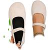 AMOUSDRDR Ballerine ortopediche in camoscio Mary Jane da donna, punta rotonda in pelle scamosciata morbida e confortevole, senza lacci, ballerine ortopediche Mary Jane, bianco, 0 UK