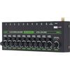 FLEXMAN Mixer a 10 Canali, Piccolo Mini Mixer Audio con Luce RGB, Commutazione Stereo Mono a Basso Rumore, Linea 1/4 TRS TS per Studio di Registrazione Sul Palco