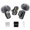 Hollyland LARK A1 Mini Duo - Mini microfono wireless per iPhone 15/16 e Android (2 TX + RX USB-C), microfono magnetico per YouTube, TikTok, podcast, vlogging (Nero, Senza Custodia di Ricarica)