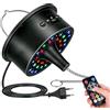 PORFOYO Motore Rotativo a Sfera Da Discoteca: Motorino Elettrico Da Palla Stroboscopica, Motore a Sfera per Specchi Con 30 Luci LED E Telecomando per Decorazioni per Feste, Dj, Pub, Bande, Discoteche, KTV