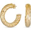Bling Jewelry Orecchini A Cerchio Grandi Leggeri E Spessi Intrecciati In Corda Dal Classico Stile Per Donne Adolescenti Placcati In Oro Giallo In Ottone Di 1.5 Pollici Di Diametro.