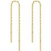 LINGBG JEWELRY LINGBG Gioielli in argento sterling 925 infila orecchini a catena lunga orecchini infila goccia orecchini per le donne gioielli leggeri minimalistici, Argento sterling, Nessuna pietra preziosa