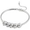 ALBERTBAND Bracciale Personalizzato con Nome e Pietra di Nascita Bracciale Cuore Donna Bracciali da Famiglia Regalo per Mamma Donna Nonna