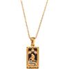 GAMIRA Ciondolo con carte dei Tarocchi smaltato Collane simboliche di tarocchi colorati Amuleto di divinazione astrologica per donne (One Size,G)