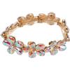 JOINPAYA Bracciale Elastico in Fiori in Cristallo di Vetro Bracciale da Donna in Stile Floreale Accessori
