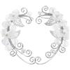 LRXIYODE Orecchini a Clip senza Foro, 1 Paio, Lega, Argento | Fiore Delicato e Creativo, Accessorio Decorativo Sicuro, per Cerimonie e Nozze, per Donne e Ragazze