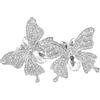 Healvian Clip per Scarpe Farfalla con Pietre Decorative Argento in Lega Riutilizzabile e Raffinata per Scarpe da Sposa per Matrimoni e Feste