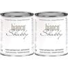bianco Shabby Fondo Professionale Antitannino/Antimacchia - biancoShabby® - 1 Litro (Confezione da 2)