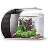 hygger Acquario 19 Litri, Acquario per Pesci con 3.2W Luce Led, 5W Pompa Acqua, Scatola Filtraggio Nascosta, Bocca d'anatra Uscita, Copertura in Vetro