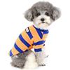 ZUNEA Maglione Invernale per Cani Piccola Taglia Felpe Cappottino Lavorato a Maglia Caldo Vestito in Morbido Cotone a Righe Abbigliamento Per Cani Gatti Cucciolo Arancione S