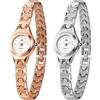 JewelryWe Orologio da Polso Da Donna Ragazze£¬Orologio Eleganti con Diamante Stress,Colore Argento/OroRosa,Regalo San Valentino Natale Festa della Mamma