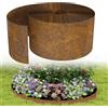 UISEBRT Bordo per prato in metallo, set per aiuola, 14 cm di altezza, 5 m di lunghezza, recinzione flessibile per giardino, per aiuole, cortili e percorsi, forma dritta, colore ruggine