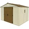 Ezooza casetta da Giardino in PVC WoodBrige Plus 325 x 240 cm Colore Beige e Marrone