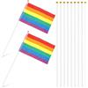 PACKOVE 50 Pezzi Asta di Plastica per Bandiera da Tavolo, Resistente al Vento, Facile da Installare, per Scuola e Ufficio, Leggero e Aspetto Elegante