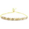 Eloboe essence Bracciale in corda, citrino in pietra naturale di 4 mm di spessore e argento sterling