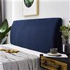 YUPAK Copri/copertura Testata Letto Matrimoniale Elastica, Copritestata Fodera Protezione Peluche Testata Addensare Elastico All-inclusive Coperchio Europeo Soft Cover Lavabile,DarkBlue-170~180CM